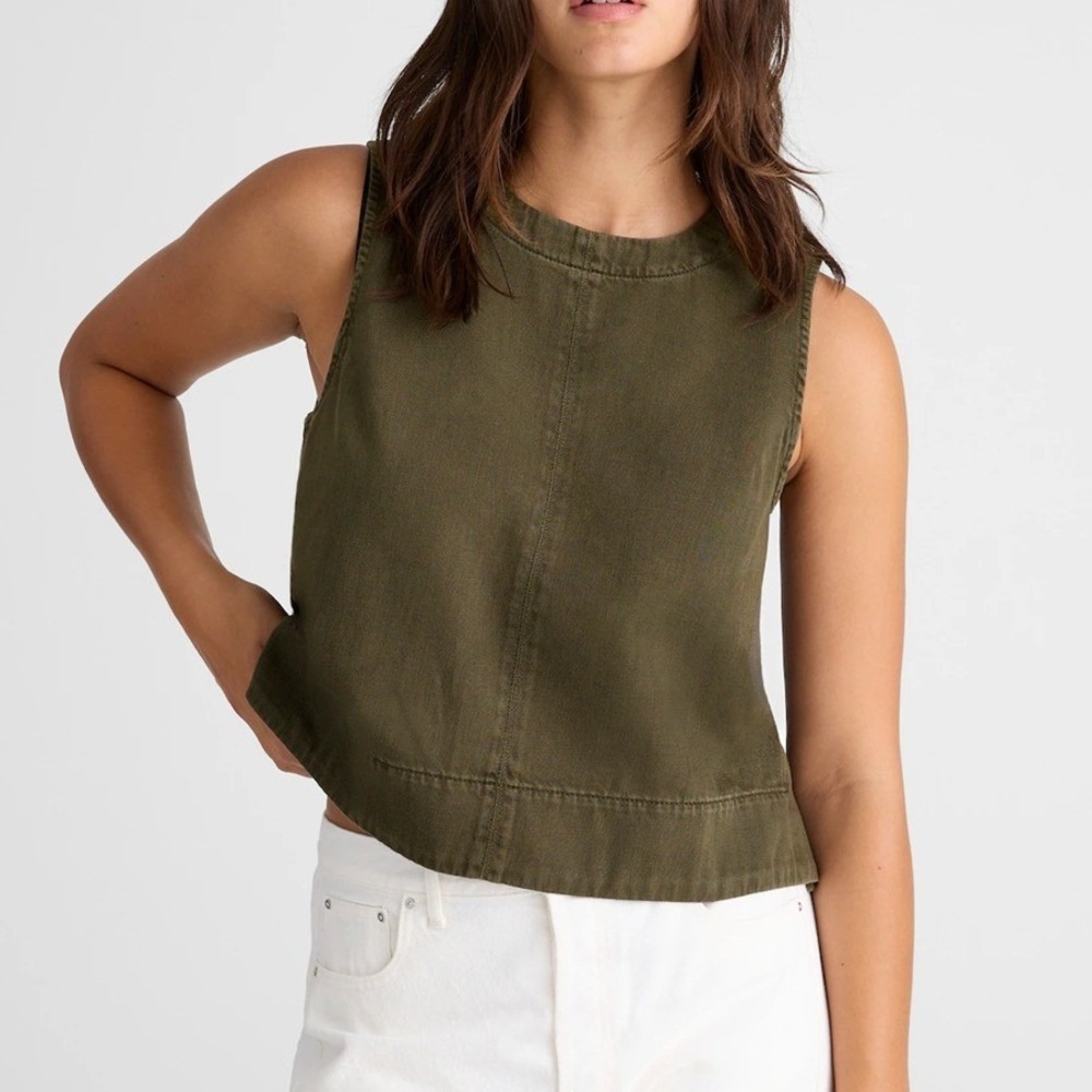 Madewell Olive Green Sleeveless Tank Top